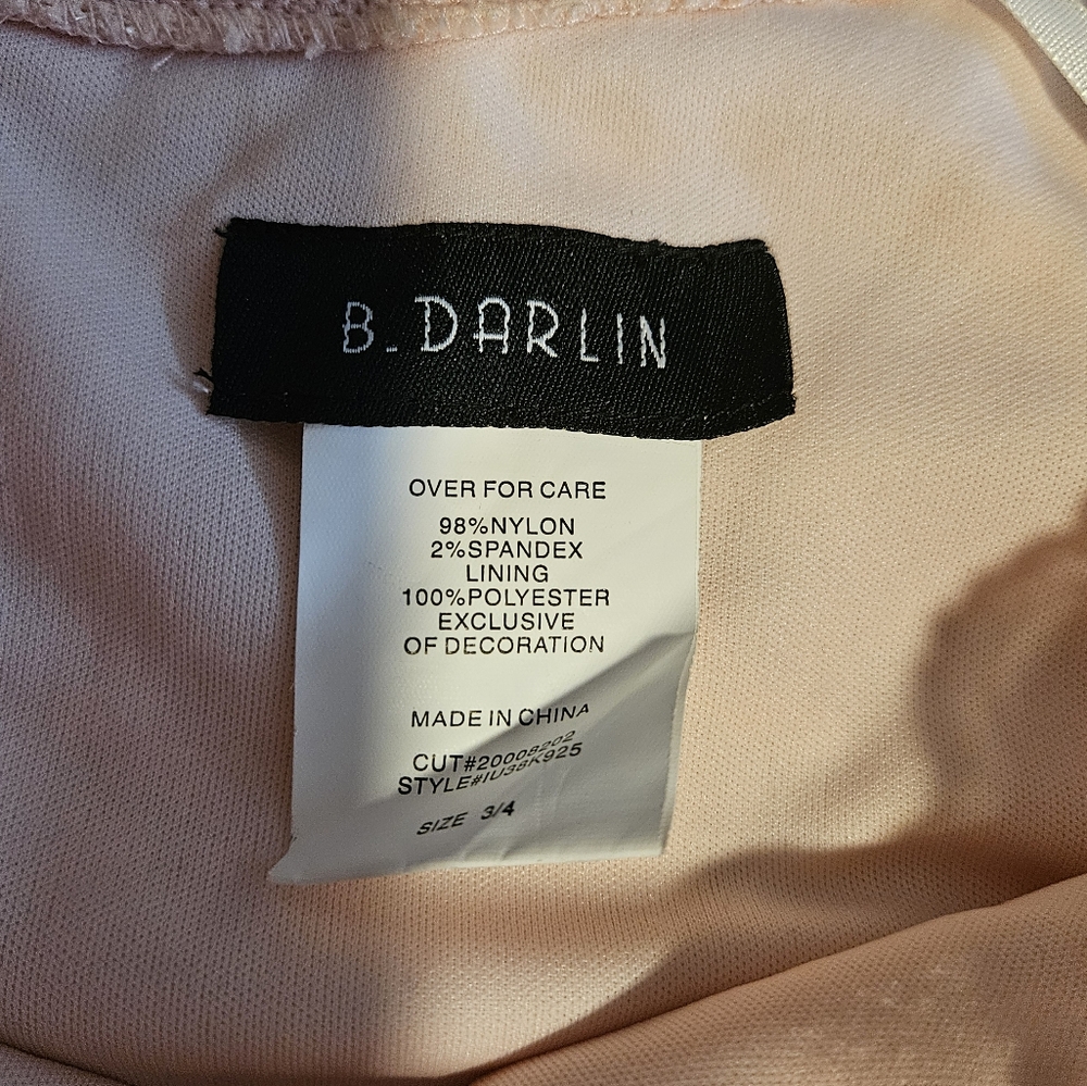 B. darlin pink sparkly off the shoulder dress